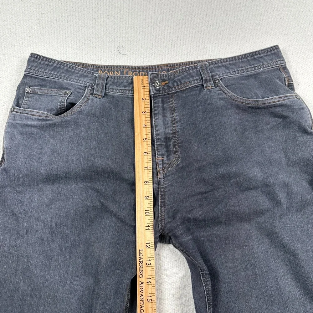 Prana‎ Bridger Jeans Mens 38x29 Slim Fit Straight Stretch Outdoors Hiking Gray